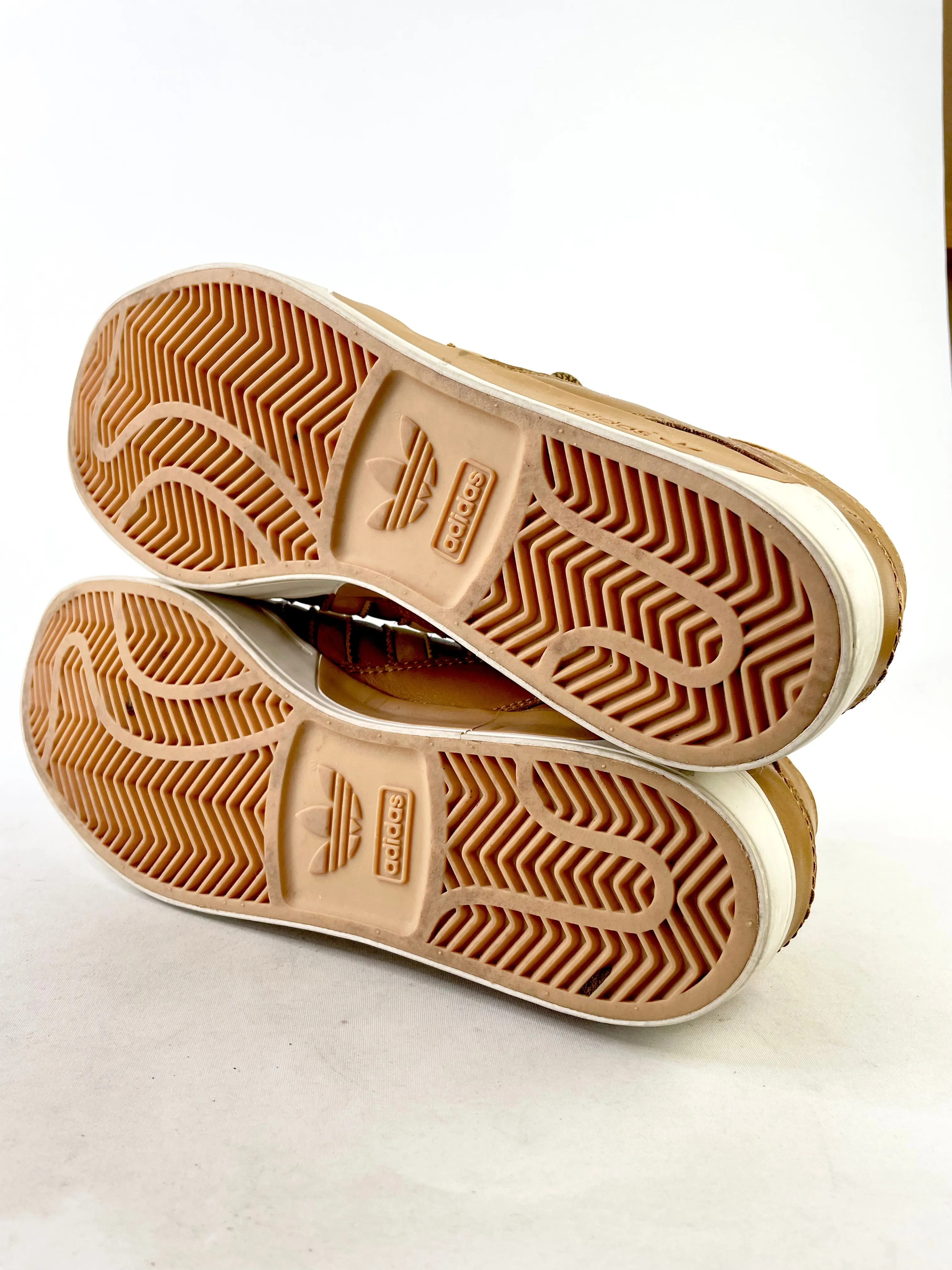 Adidas Originals Hardcourt Tan Hi-Top Sneakers - EU46