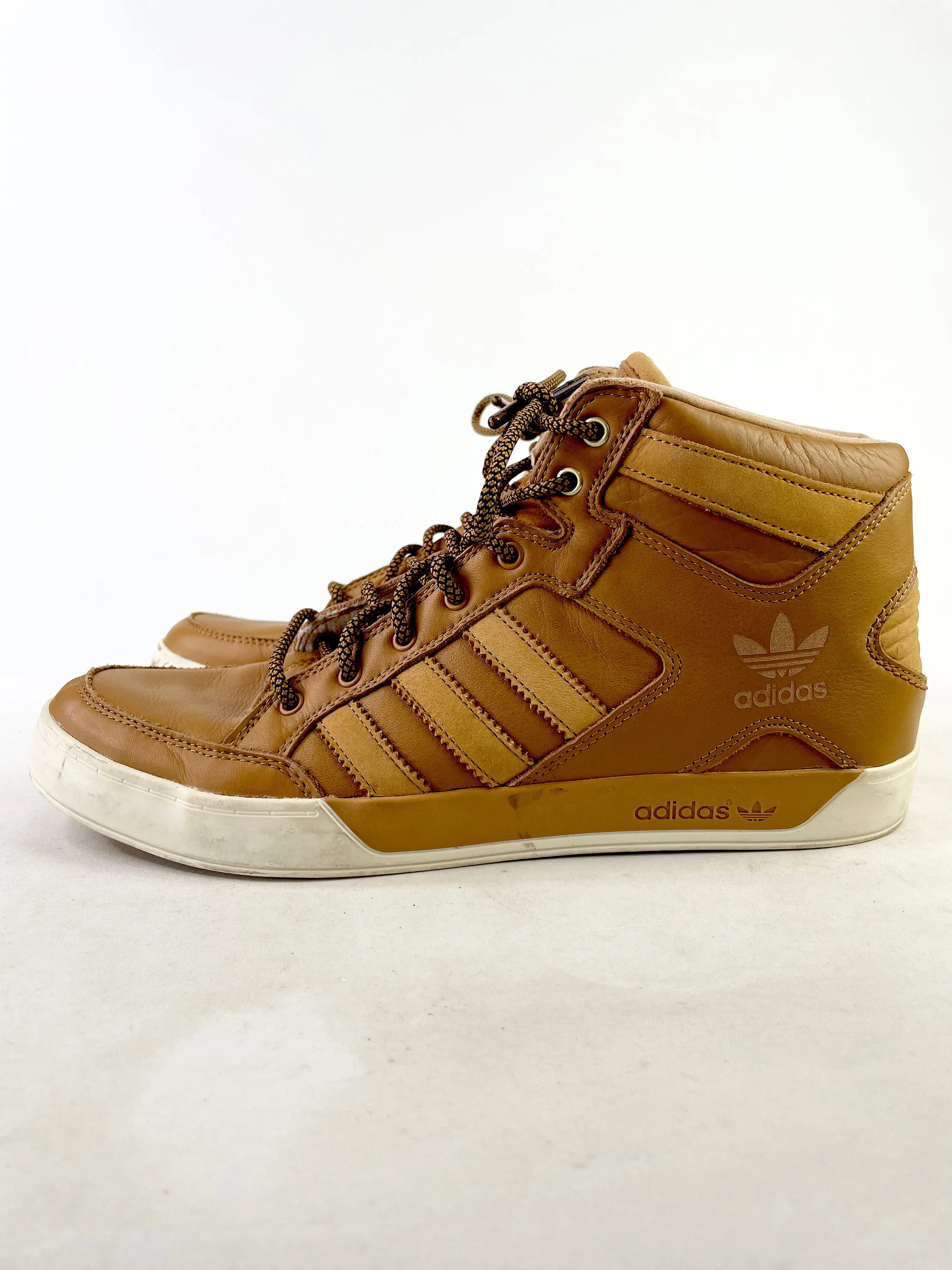 Adidas Originals Hardcourt Tan Hi-Top Sneakers - EU46