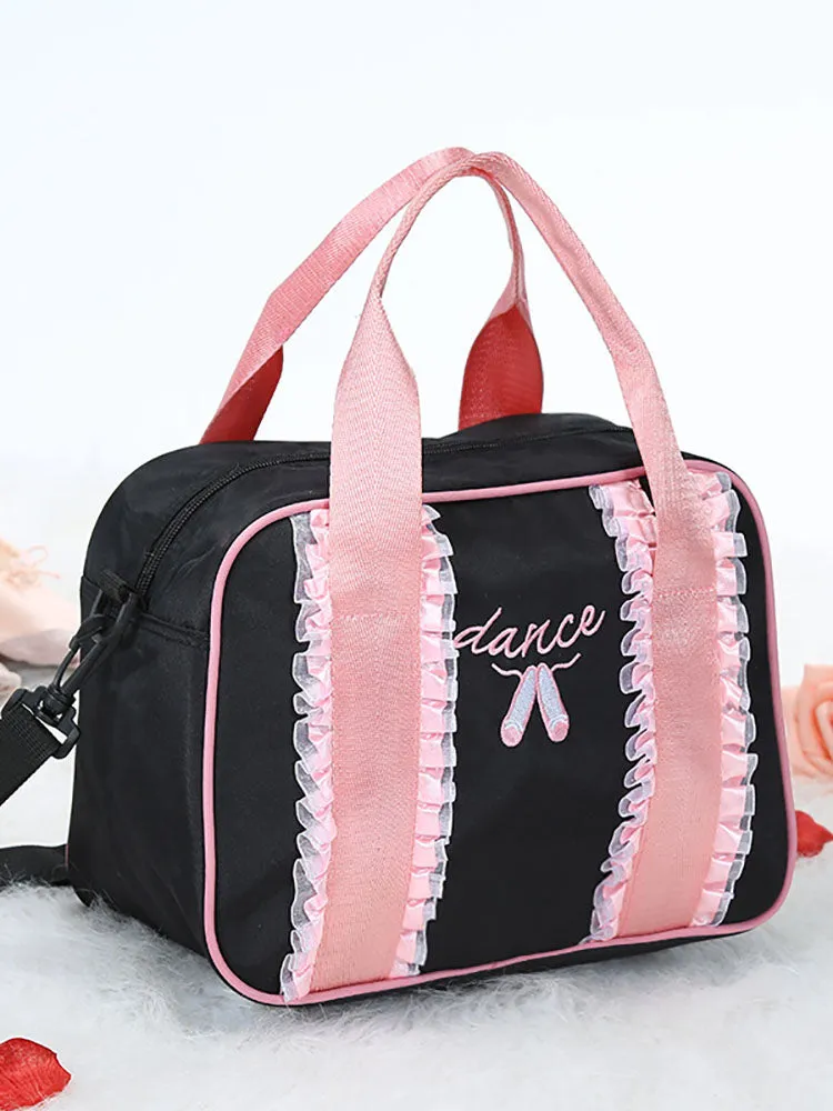 Ballet Practice Shoulder Bag Lace Hand Carry Dance Shoes Storage Bag