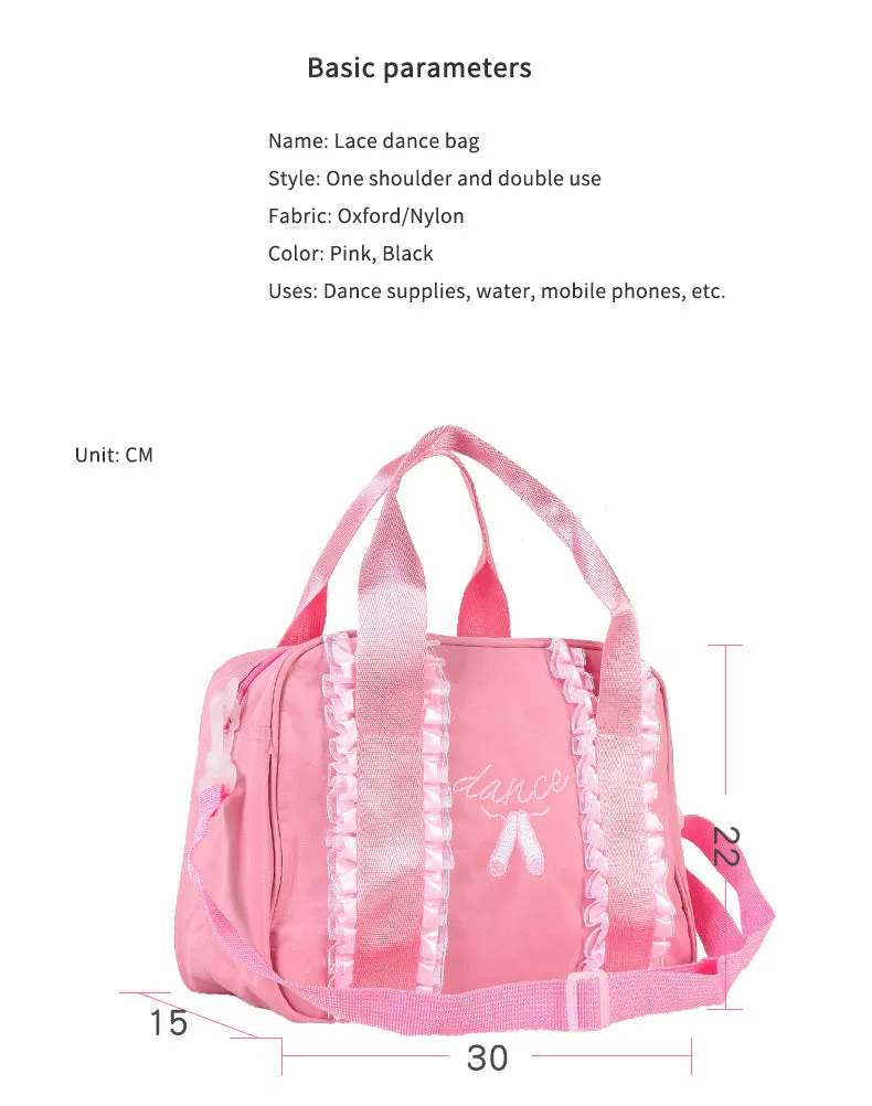 Ballet Practice Shoulder Bag Lace Hand Carry Dance Shoes Storage Bag