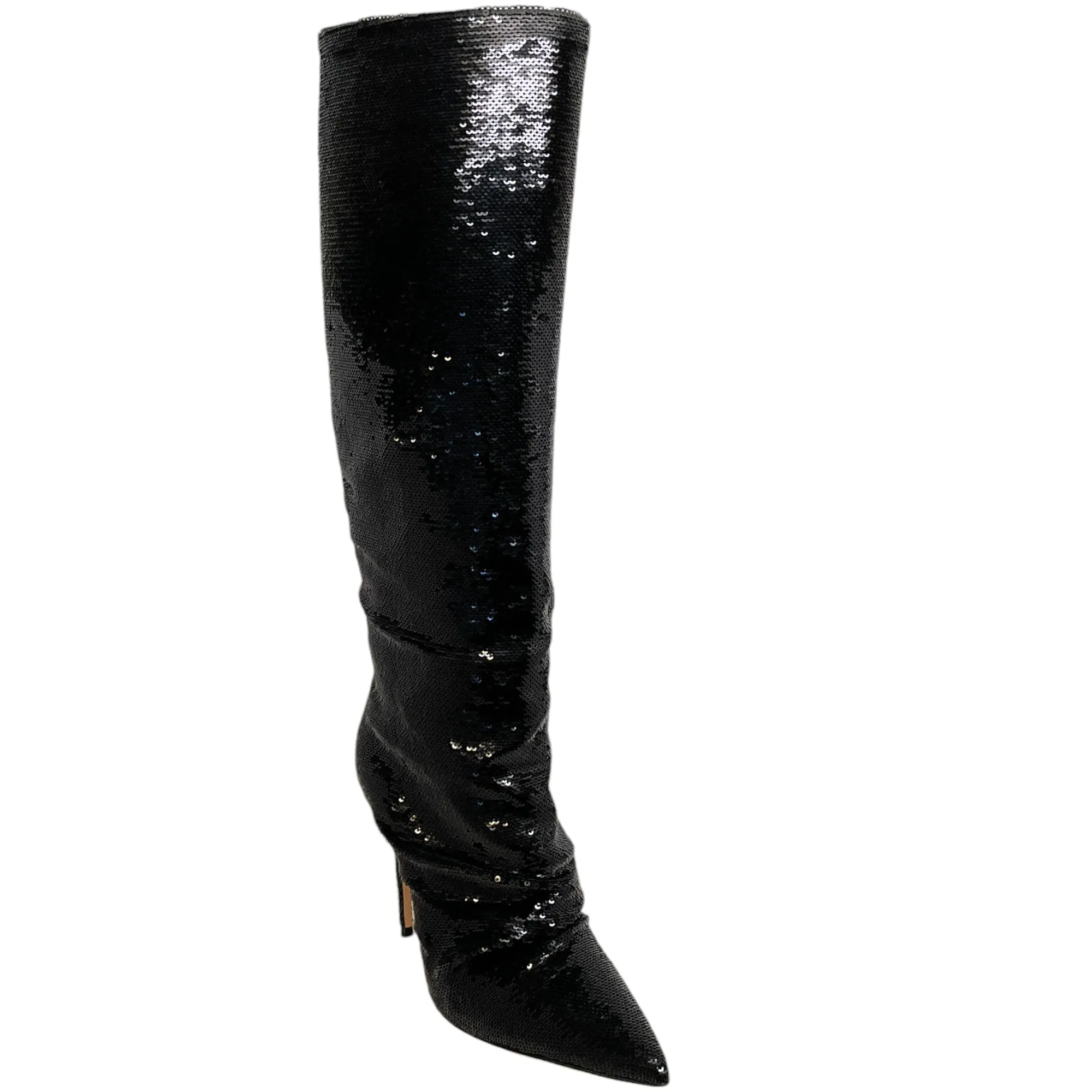 Casadei Black Sequined Mermaid Boots