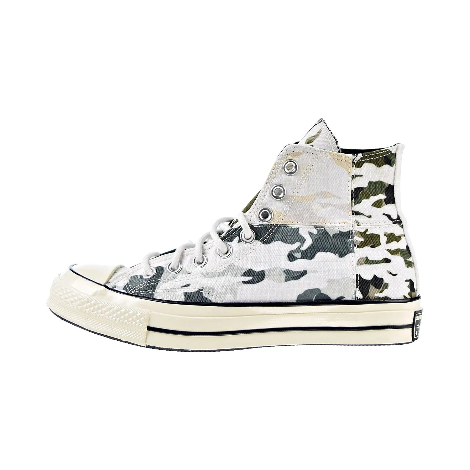 Converse Chuck Taylor All Star 70 Hi "Blocked Camo" Mens Shoes White-Carbon Grey