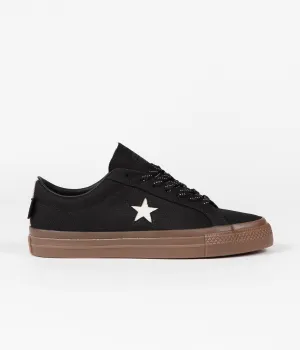 Converse One Star Pro Cordura Canvas Ox Shoes - Black / White / Dark Gum