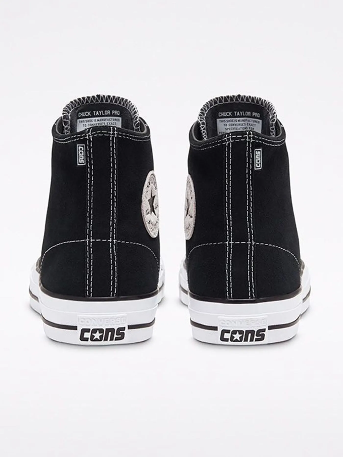 CTAS Pro Suede Hi Black/Black/White Shoes