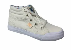 DC Girl's Evan Hi Hop Lace Up Sneakers Cream Size 10.5