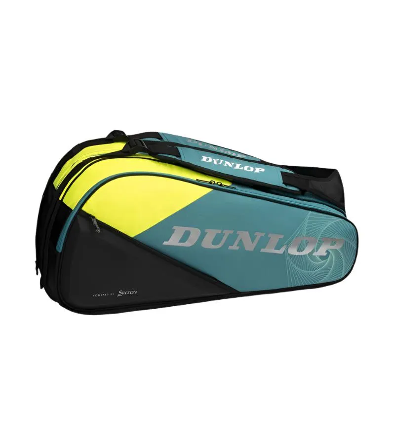 Dunlop SX Performance 8 Racket Badminton Bag - Teal / Black / Yellow