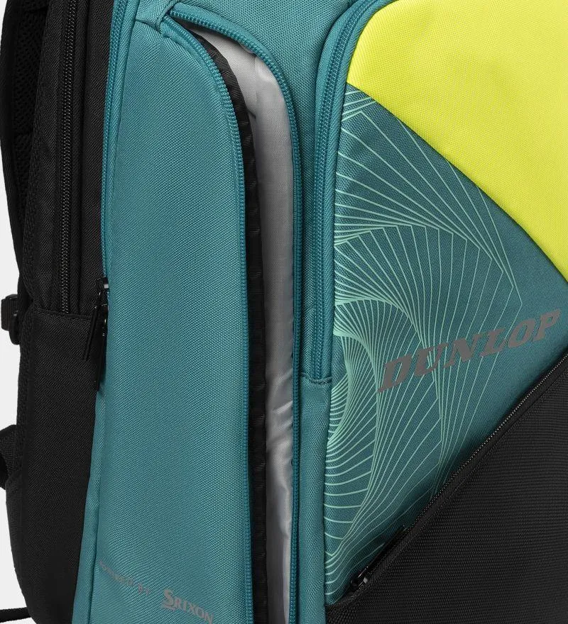 Dunlop SX Performance Badminton Backpack - Teal / Black / Yellow