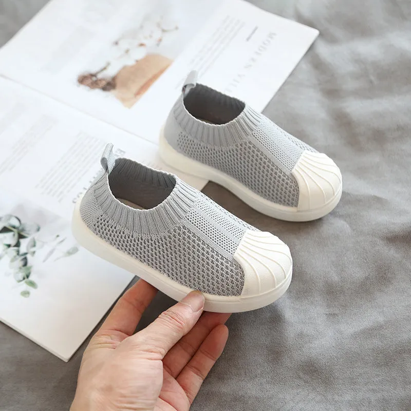 Kids Knitting Mesh Sneakers School Walking Flats