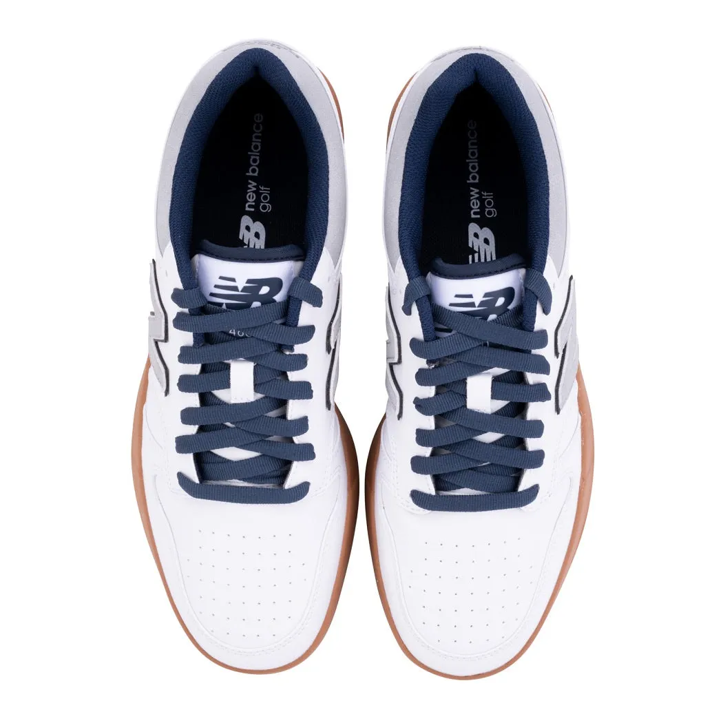 New Balance Mens 480 SL Golf Shoes - Spikeless - White/Brown - All Sizes