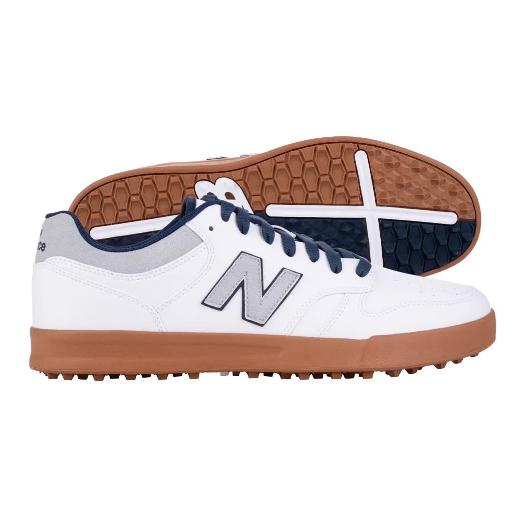 New Balance Mens 480 SL Golf Shoes - Spikeless - White/Brown - All Sizes