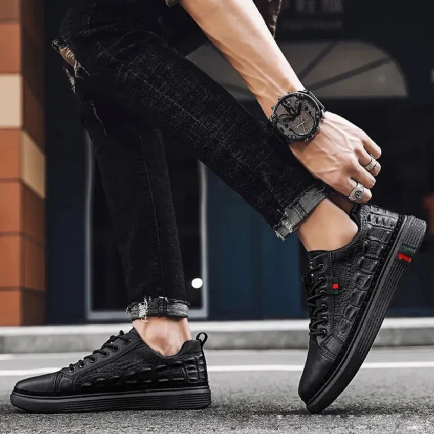 NEW Retails $139, Desires of Luxury Men's Alligator Print Sneakers, Men's Sz 11