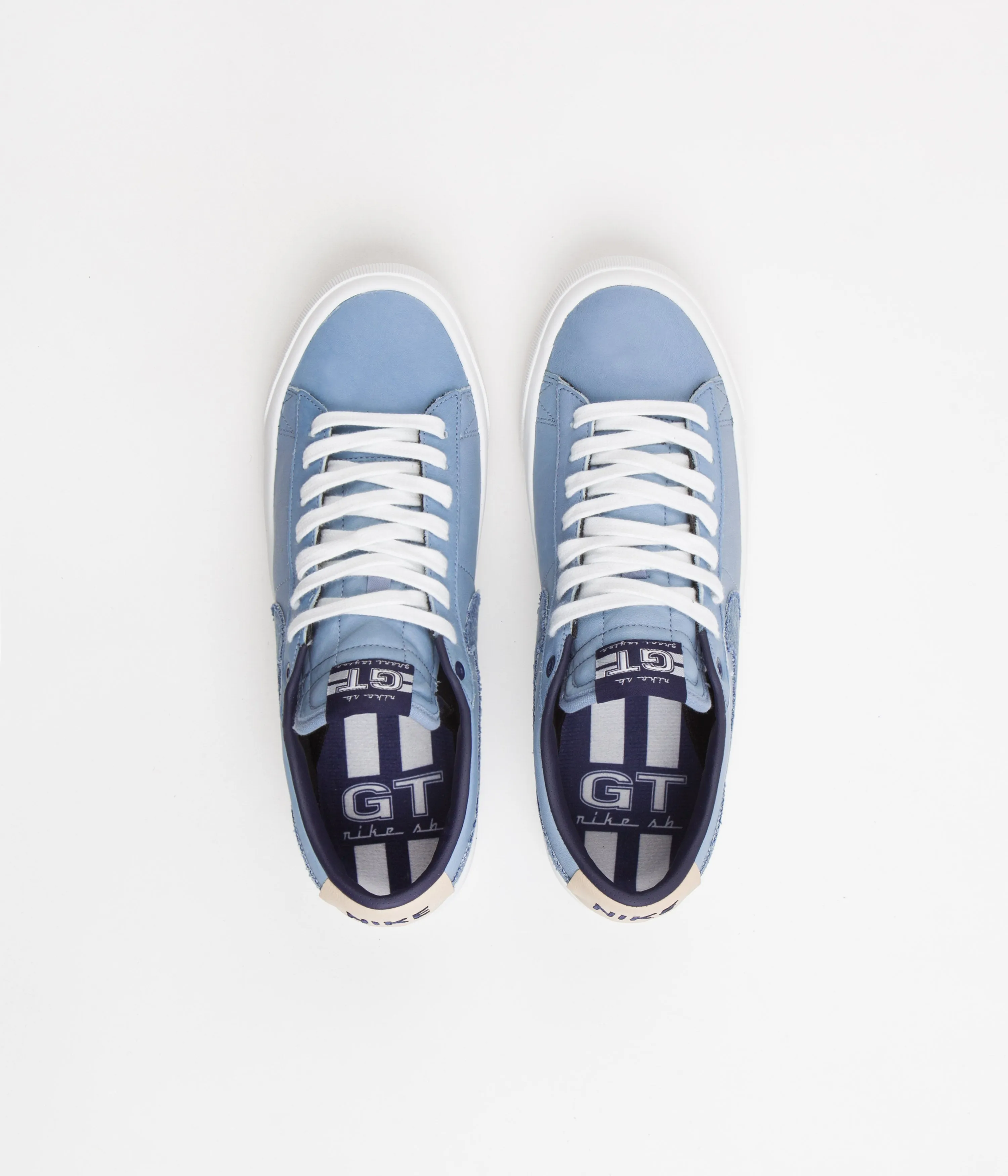 Nike SB Blazer Low Pro GT Premium Shoes - Summit White / Midnight Navy - Summit White