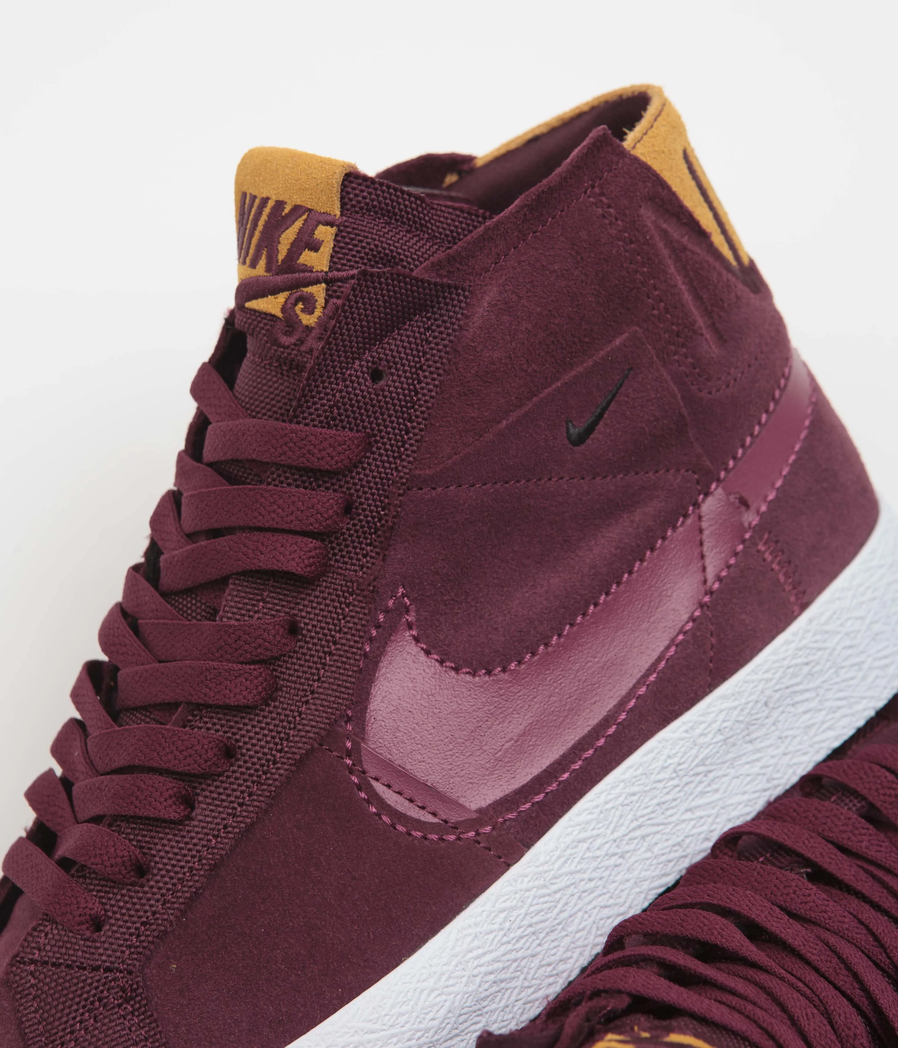 Nike SB Blazer Mid Premium Shoes - Night Maroon / Rosewood - Night Maroon - White