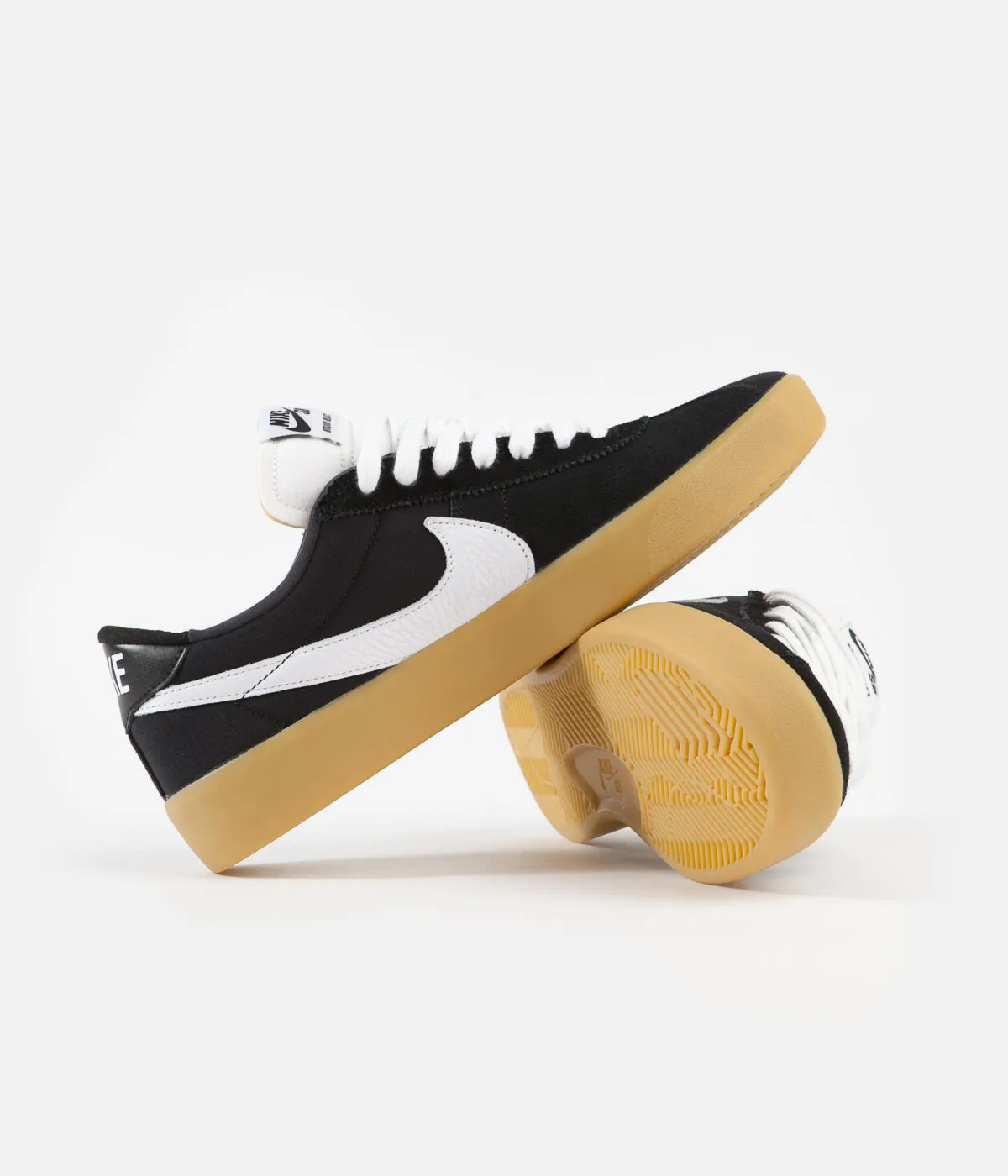 Nike SB Bruin React Shoes - Black / White - Black - Gum Light Brown