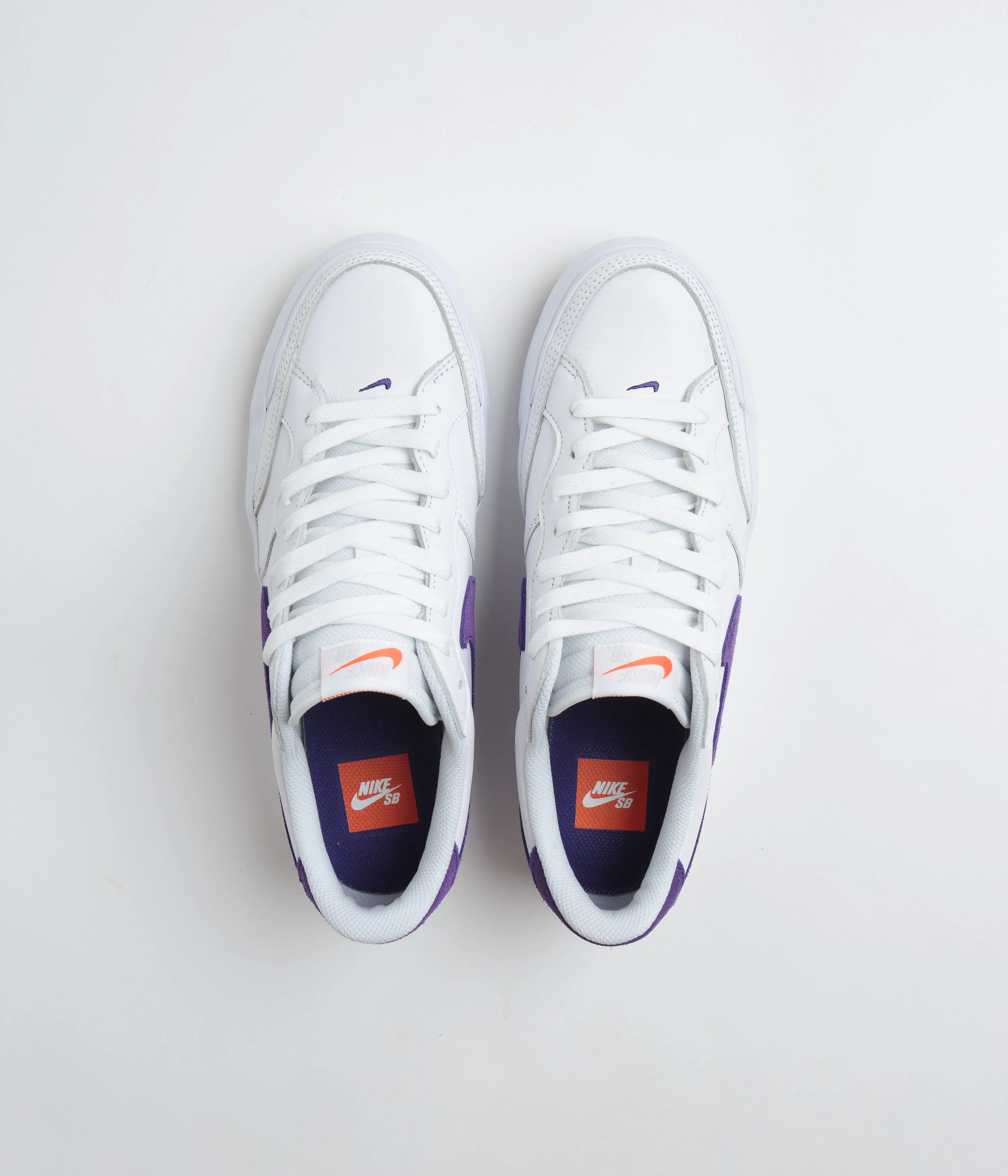 Nike SB Pogo Plus Shoes - White / Court Purple - White - Gum Light Brown