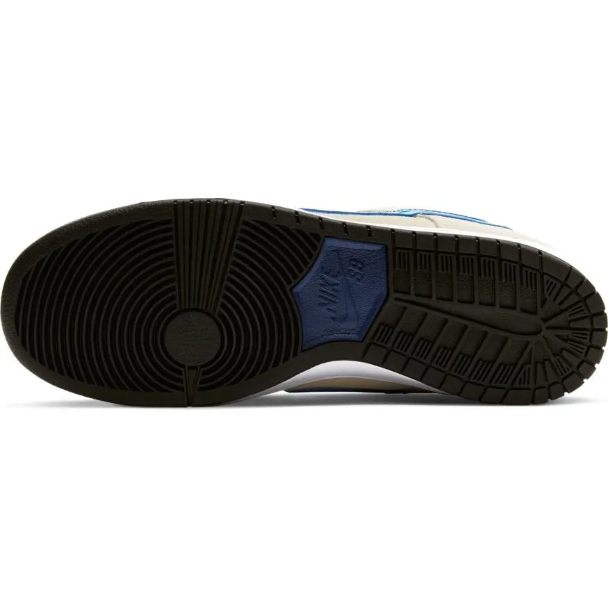 Nike SB Truck It Dunk Low Pro Skate Shoe - Light Cream/Deep Royal Blue