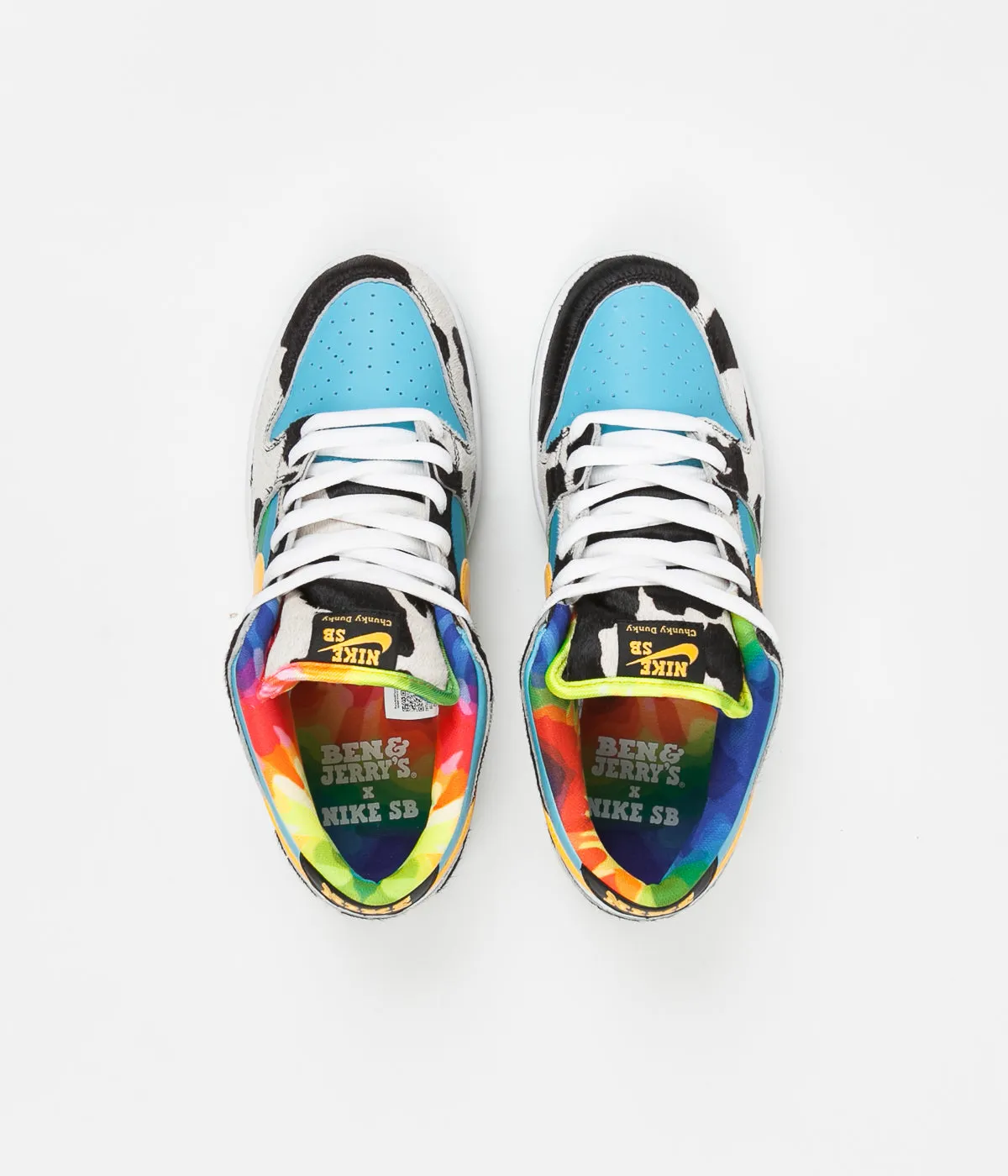 Nike SB x Ben & Jerry's 'Chunky Dunky' Dunk Low Pro Shoes - White / University Gold - Lagoon Pulse - Black