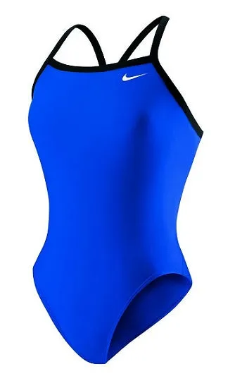 NIKE Womens Swim Core Solid Competitive Athletic Swimsuit