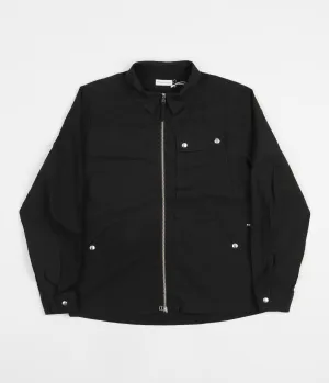 Pop Trading Company Big Pocket Overshirt - Black Seersucker