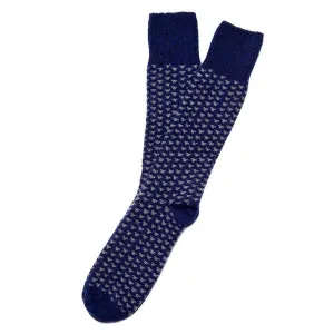 Pyramid Sock in Merino & Cashmere - Navy