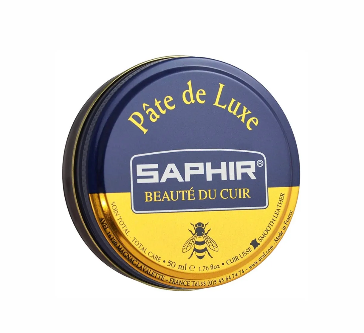 Saphir Navy Blue Pate de Luxe Beauté du Cuir Wax Polish 50ml Made In France