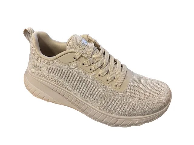 Skechers scarpa sneakers da donna Bob Squad Chaos Sparkle Divine 117219/TPE tortora