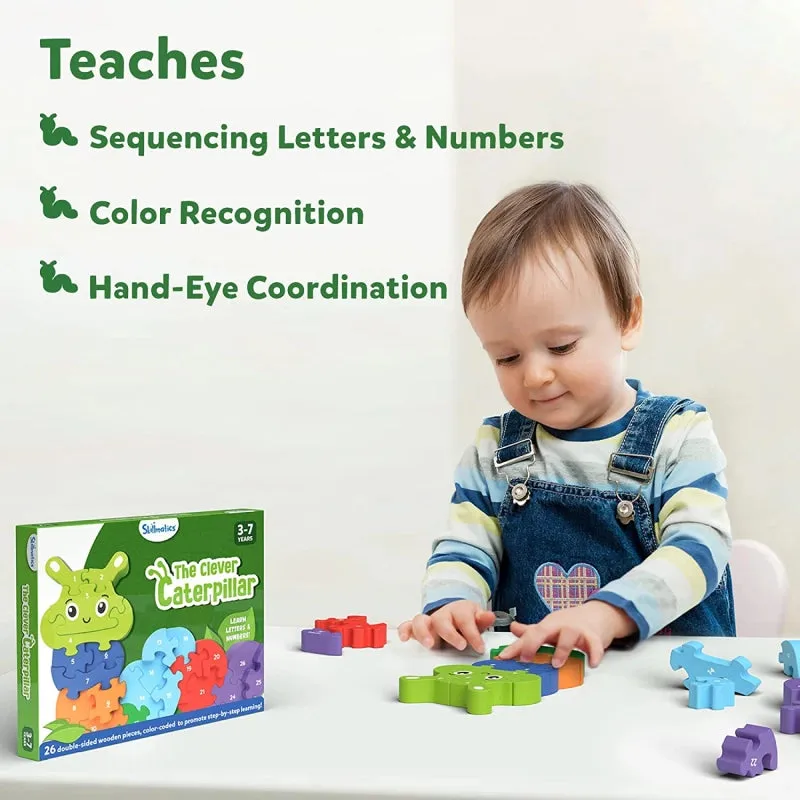 The Clever Caterpillar | Wooden Puzzle (ages 3 )