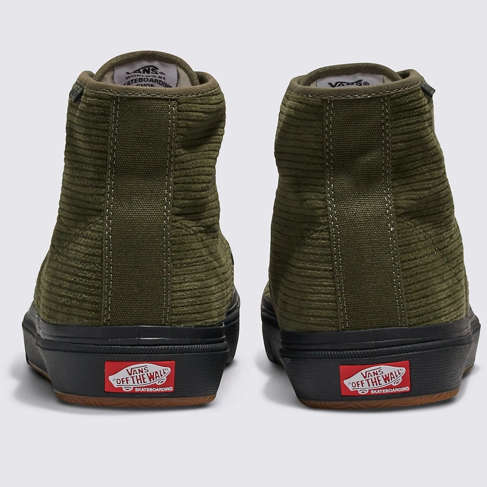 Vans Crockett High Decon Corduroy Skateboard Shoe - Olive/Black