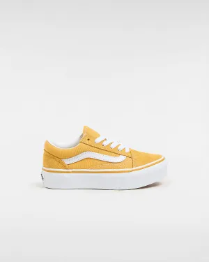 VANS Kids Old Skool Platform Trainers - Golden Glow