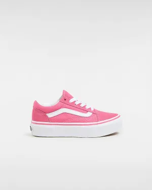 VANS Kids Old Skool Platform Trainers - Honey Suckle