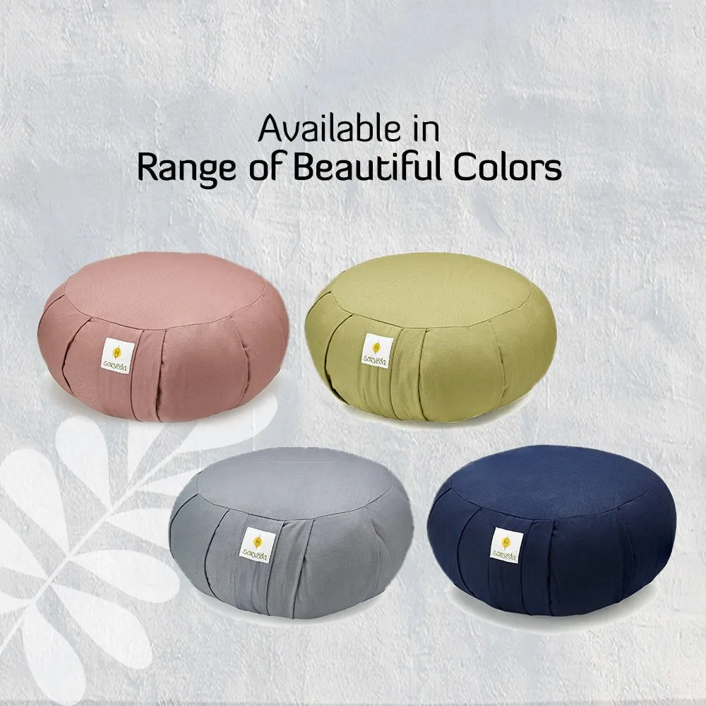 Zafu Cushion for Meditation and Yoga Practise made from Organic Cotton | Round